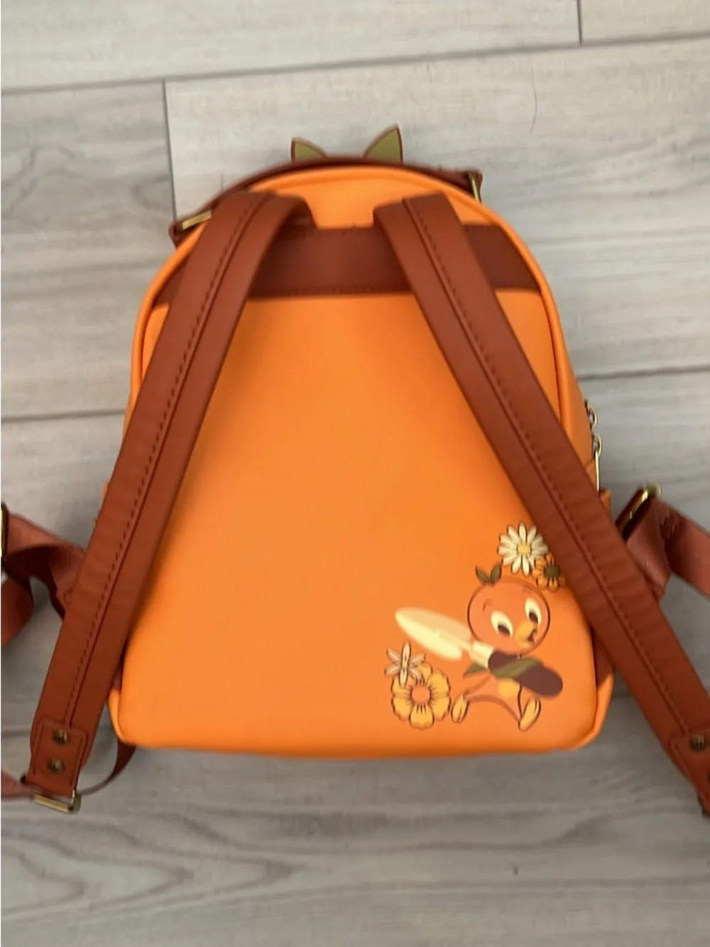 Disney Parks Orange Bird Floral Backpack - Loungefly